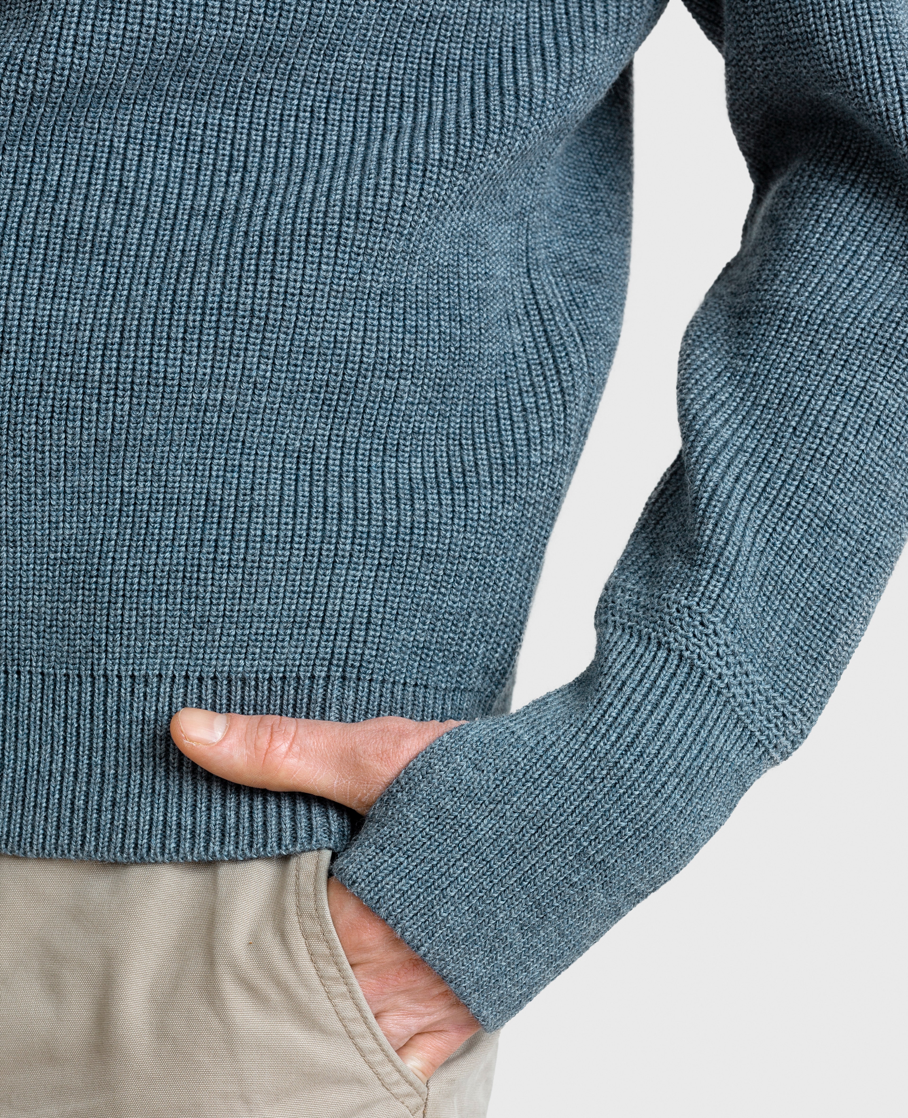 Thumbhole detail on Sailor Crewneck